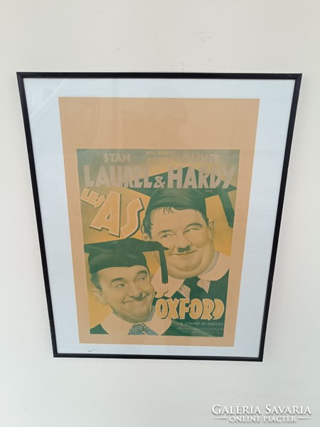 Antik plakát Stan és Pan 1960 as évek film mozi új keretben kifakult 930 8622