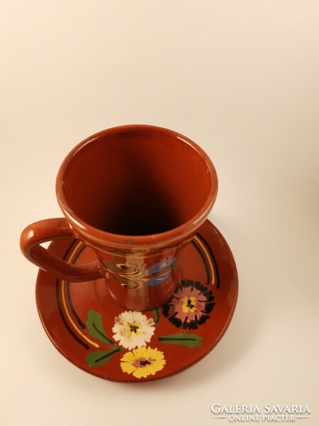 Small ceramic jug with plate