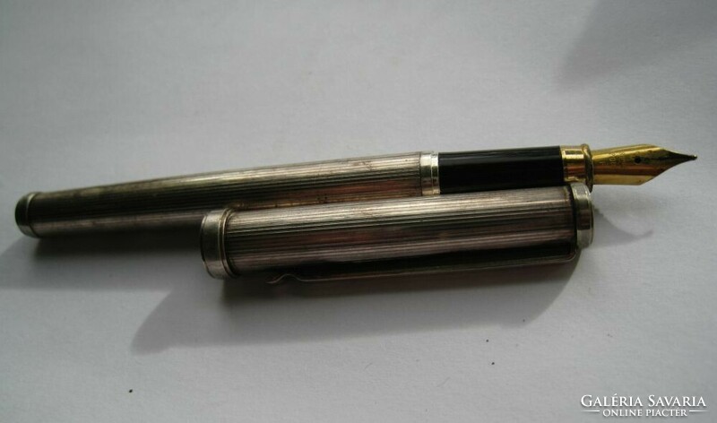 Old 925 silver nova pen, fountain pen, with gold-plated iridium nib