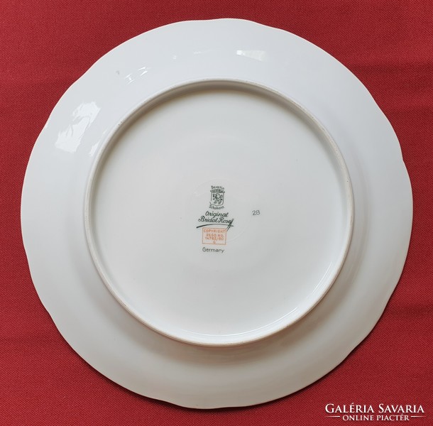 Schumann Bavaria német porcelán tálaló kínáló tányér tál virág mintával
