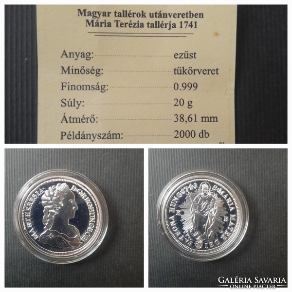 Silver Hungarian thalers in mint condition 13 pcs