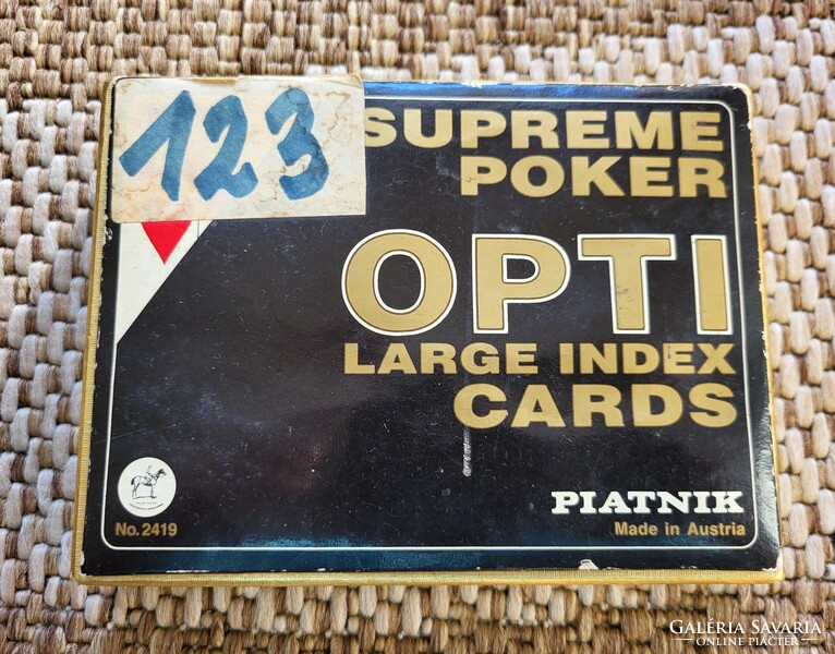 Old piatnik opti large index cards in poker card box French card deck