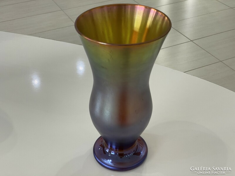 Antique wmf iridescent luster Art Nouveau blown glass vase