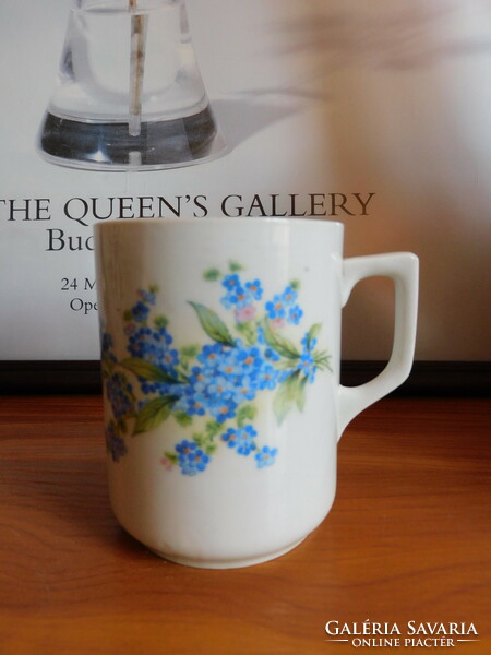 Antique Zsolnay forget-me-not mug