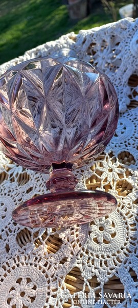 Purple glass goblet/container