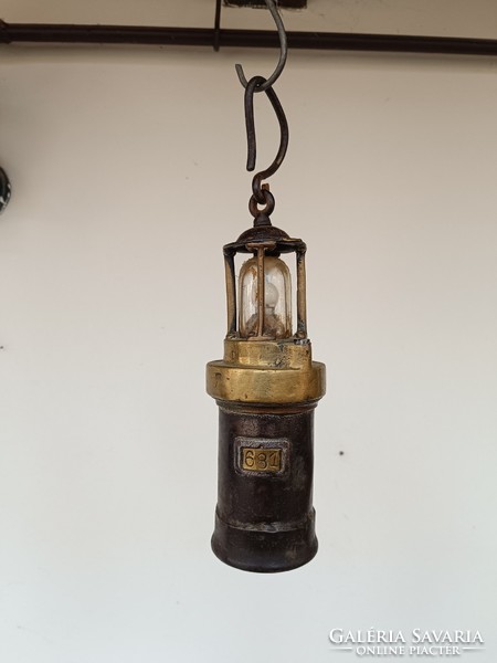 Antique mining tool hollow carbide lamp 553 8568