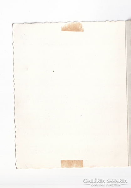 H:158 split-open greeting card, with adhesive mark on the back