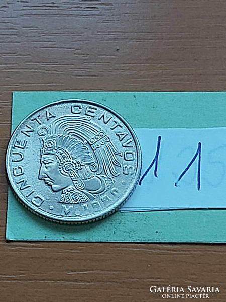 Mexico mexico 50 centavos 1980 copper-nickel, cuauhtémoc (Aztec ruler) 11
