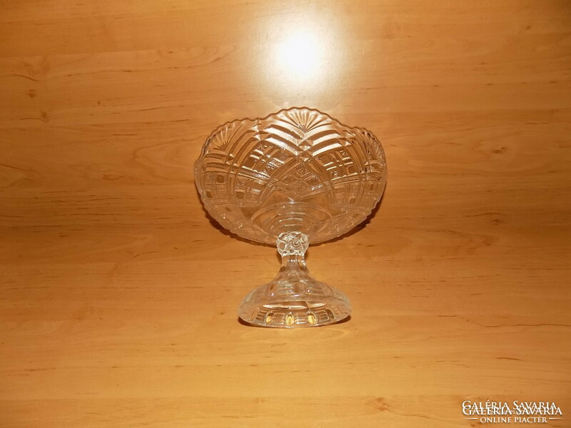 Antique base glass bowl for cake or fruit serving centerpiece (3)