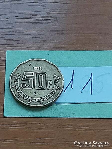 MEXIKÓ MEXICO 50 CENTAVOS 1993  Alumínium-Bronz  11