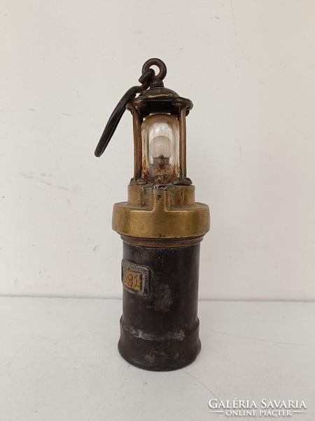 Antique mining tool hollow carbide lamp 553 8568