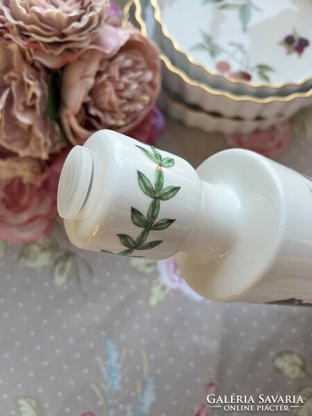 RITKA! Mesés vintage Portmeirion Botanic Garden porcelán nyújtófa, sodrófa lepkékkel, virágokkal
