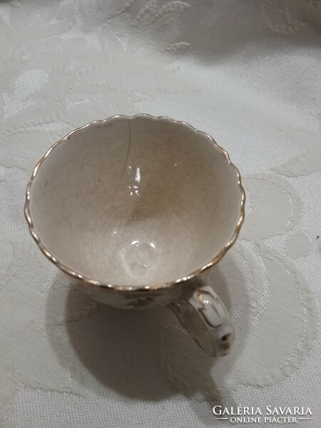 Sarreguemines louis mocha cup, damaged 4 cm x 6.5 cm