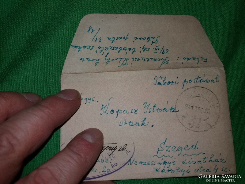 1941.12.20 II.VH. keleti front Tábori posta karácsonyi üdvözlet borítékban pecsételve képek szerint