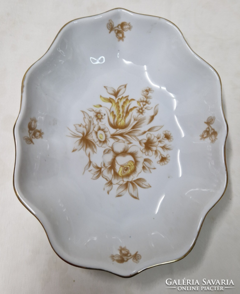 Hollóházi porcelán virágmintás tálkák vagy kínálók hibátlan állapotban együtt eladók