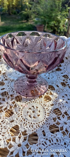 Purple glass goblet/container