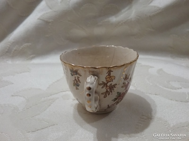 Sarreguemines louis mocha cup, damaged 4 cm x 6.5 cm