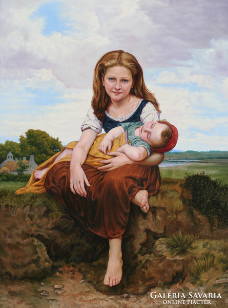Girl with baby