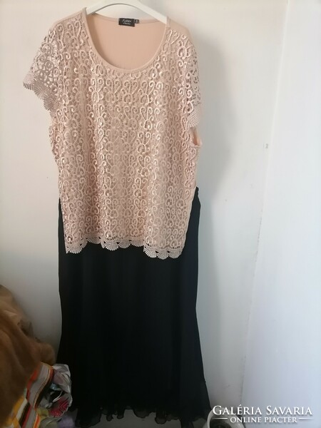 They are more beautiful than me plus size elegant casual lace top beige boutique 52 54 120-130 chest70 length