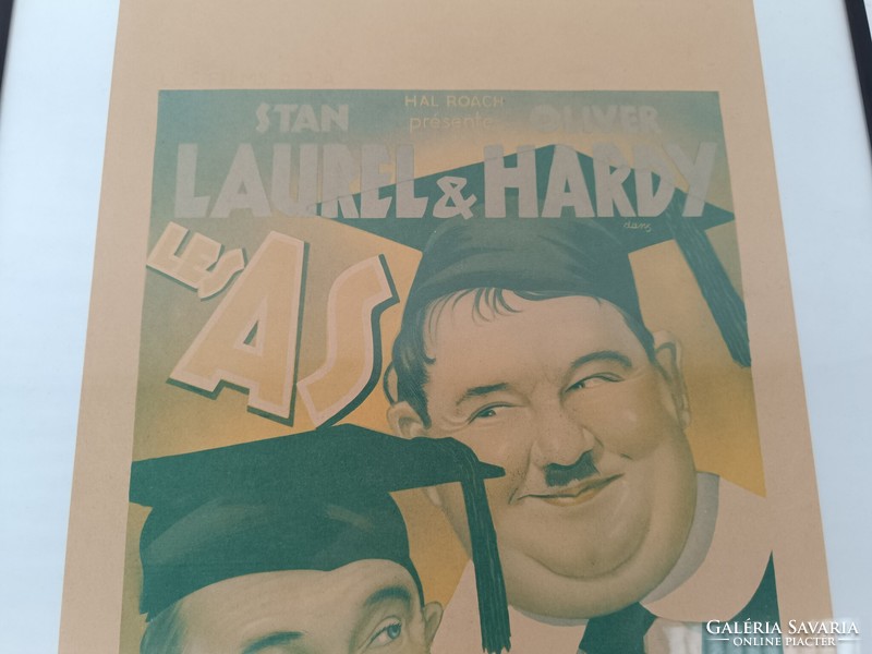 Antique poster stan and pan 1960s film cinema new frame faded 930 8622