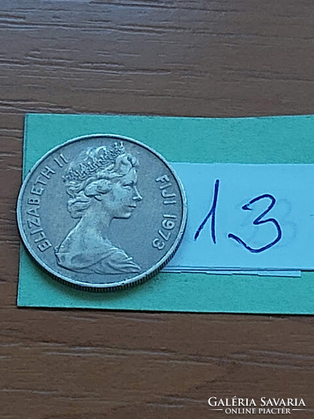 Fiji Fiji Islands 10 Cents 1973 Copper-Nickel, ii. Queen Elizabeth 13