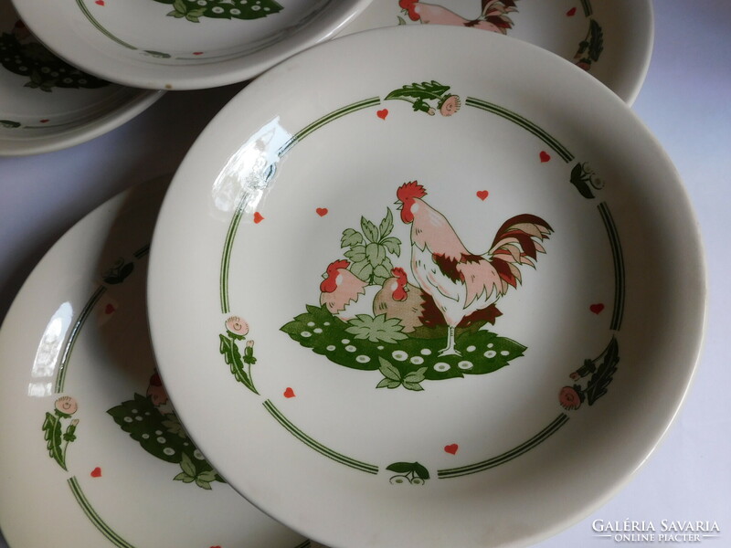 Staffordshire hen-rooster plate