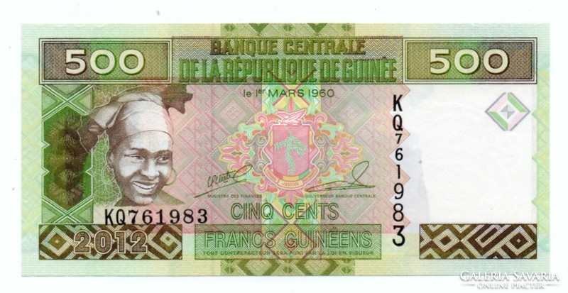 500   Frank     2012   Guinea