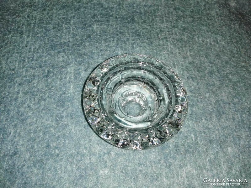 Glass candle holder dia. 9.5 cm (a12)