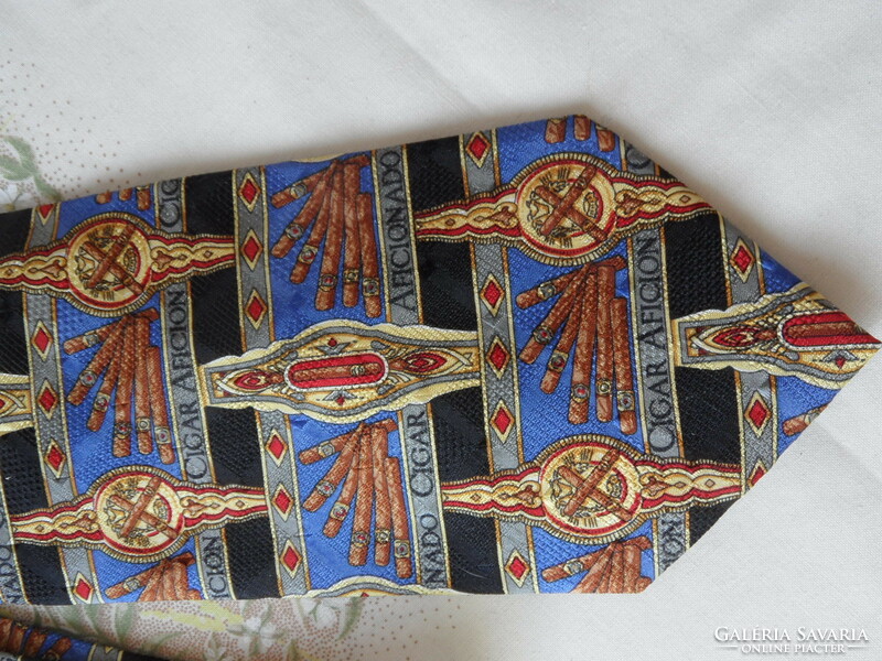 CiGAR Aficionado szivaros selyem nyakkendő