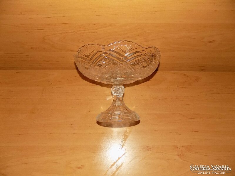 Antik talpas üveg tál sütemény vagy gyümölcskínáló asztalközép (3)