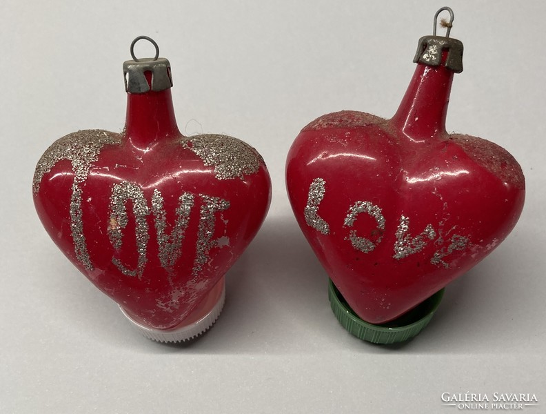 Heart-shaped old Christmas tree decoration