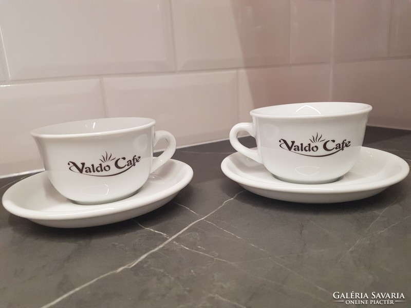 2 valdo cafe cups + saucer