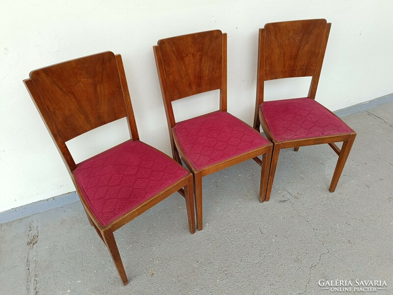 Antique retro art deco furniture chair 3 pieces to be renovated 628 8605