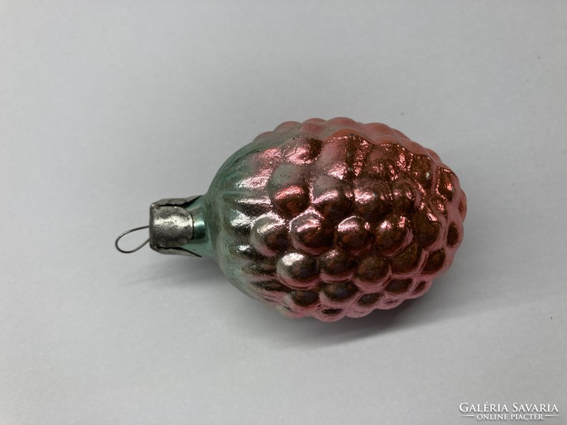 Old Christmas tree decoration glass strawberry