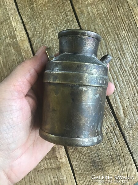 Old copper small milk container