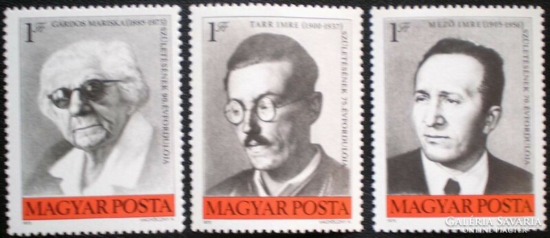 S3072-4 / 1975 Munkásmozgalom I. bélyegsor postatiszta