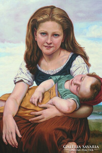 Girl with baby