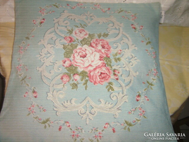 Beautiful baroque rose pattern woven tapestry cushion