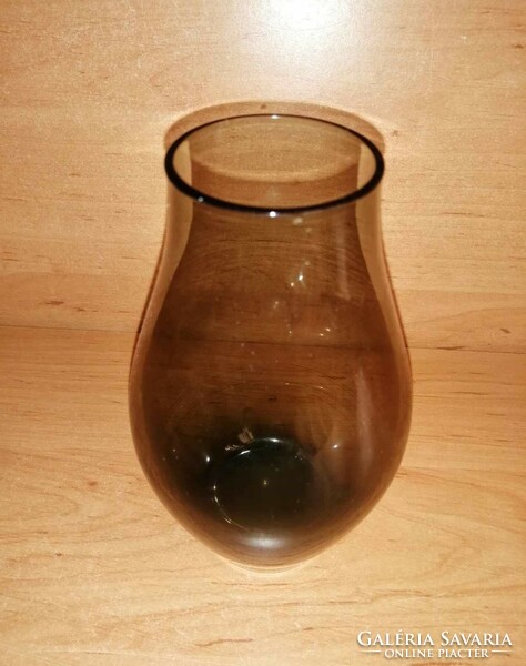 Smoke-colored retro glass vase - 16 cm (25/d)