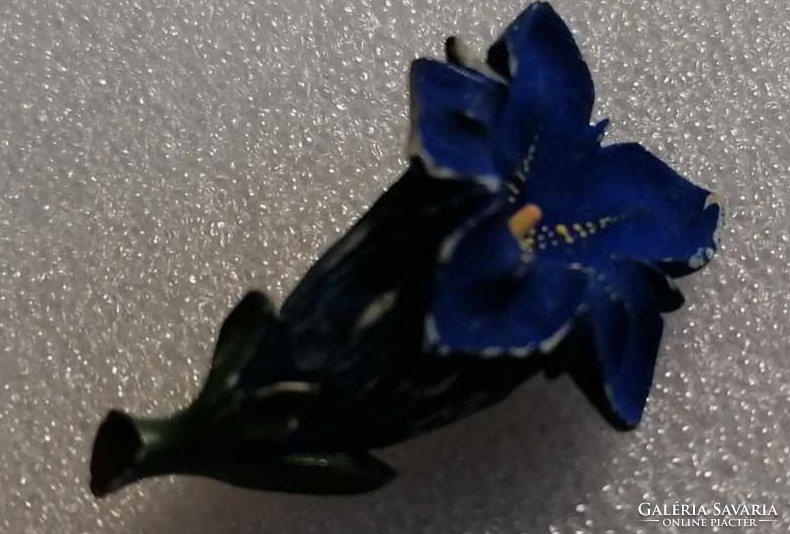 Old lienz-triol blue flower brooch