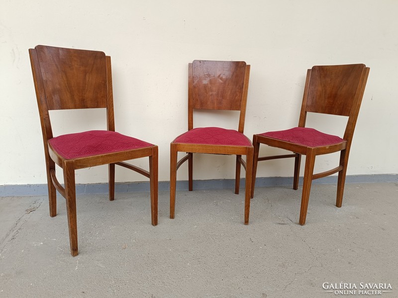 Antique retro art deco furniture chair 3 pieces to be renovated 628 8605