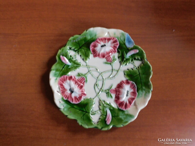 Körmöcbánya hajnalka pattern antique majolica plate 18.5 Cm - with a snap