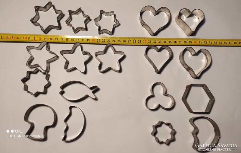 Large cookie cutter, Linzer variations and figurative 45 pastry tools