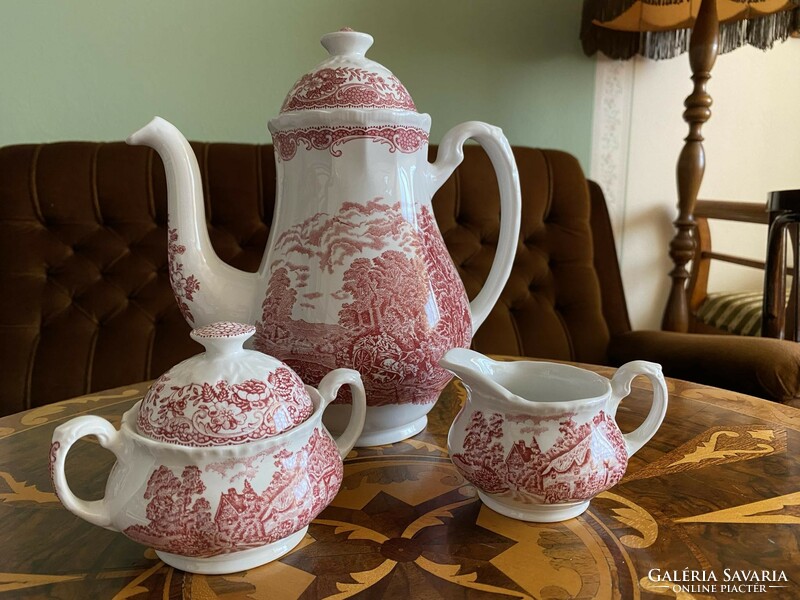 Beautiful olde england royal tudor ware staffordshire old 3 piece tea coffee set