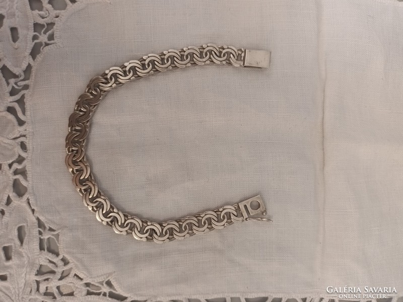 Old handmade silver bracelet for sale, Garibaldi style!