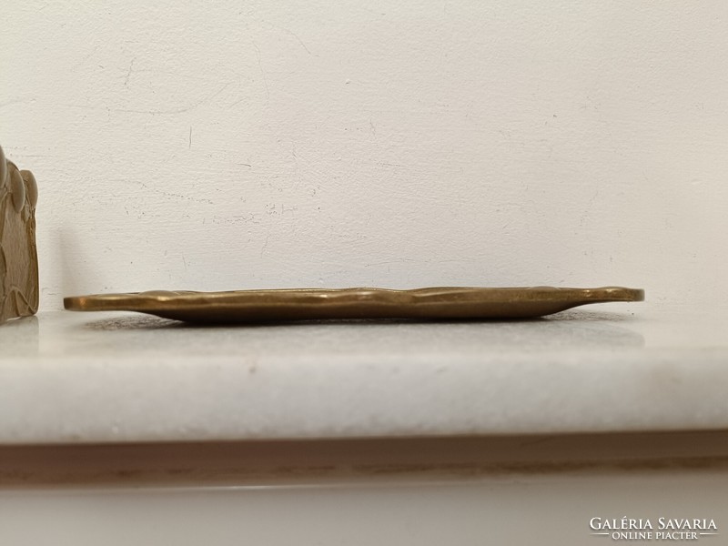 Antik szecessziós jugendstil konyhai eszköz bronz szalvéta tartó és tál 847 8506