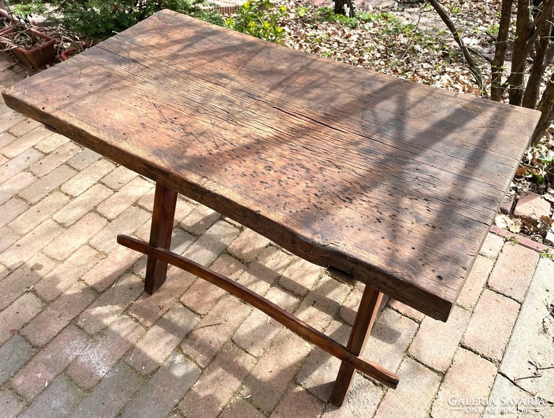 Chests, work table, garden - terrace table, old rustic hardwood