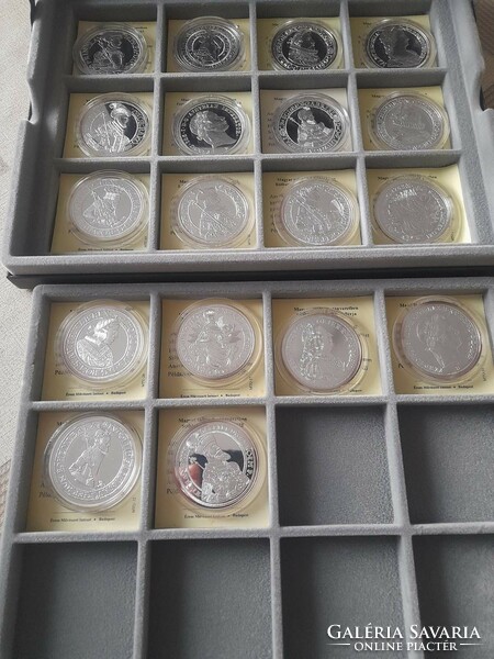 Silver Hungarian thalers in mint condition 13 pcs