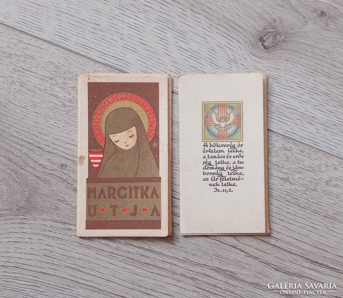 Art deco religious publications, 2 in one, cards in small folders