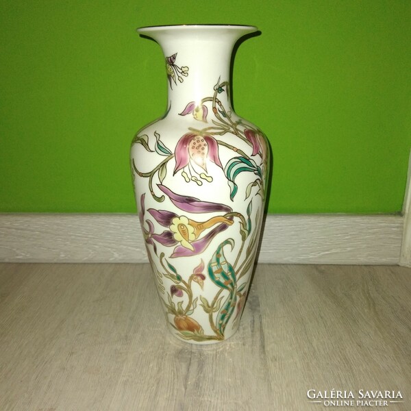 Zsolnay orchid pattern vase 27 cm